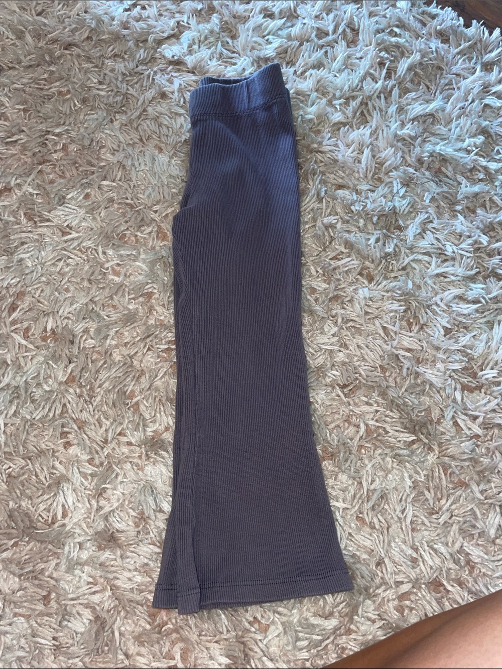 Haute Hippie Ribbed Knit Piece in Charcoal Gray